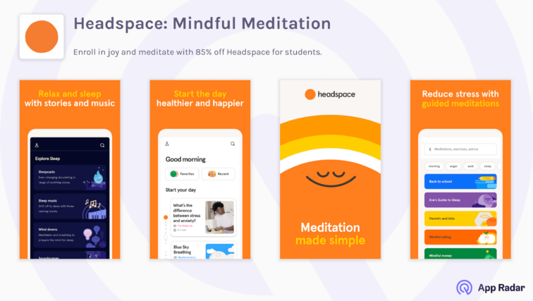 headspace google play app screenshots