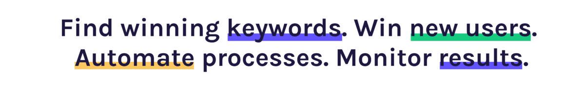 find winning keywords win new users