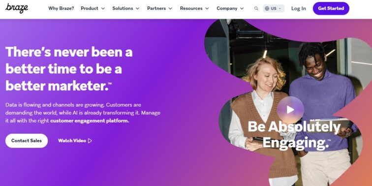 braze home page screen